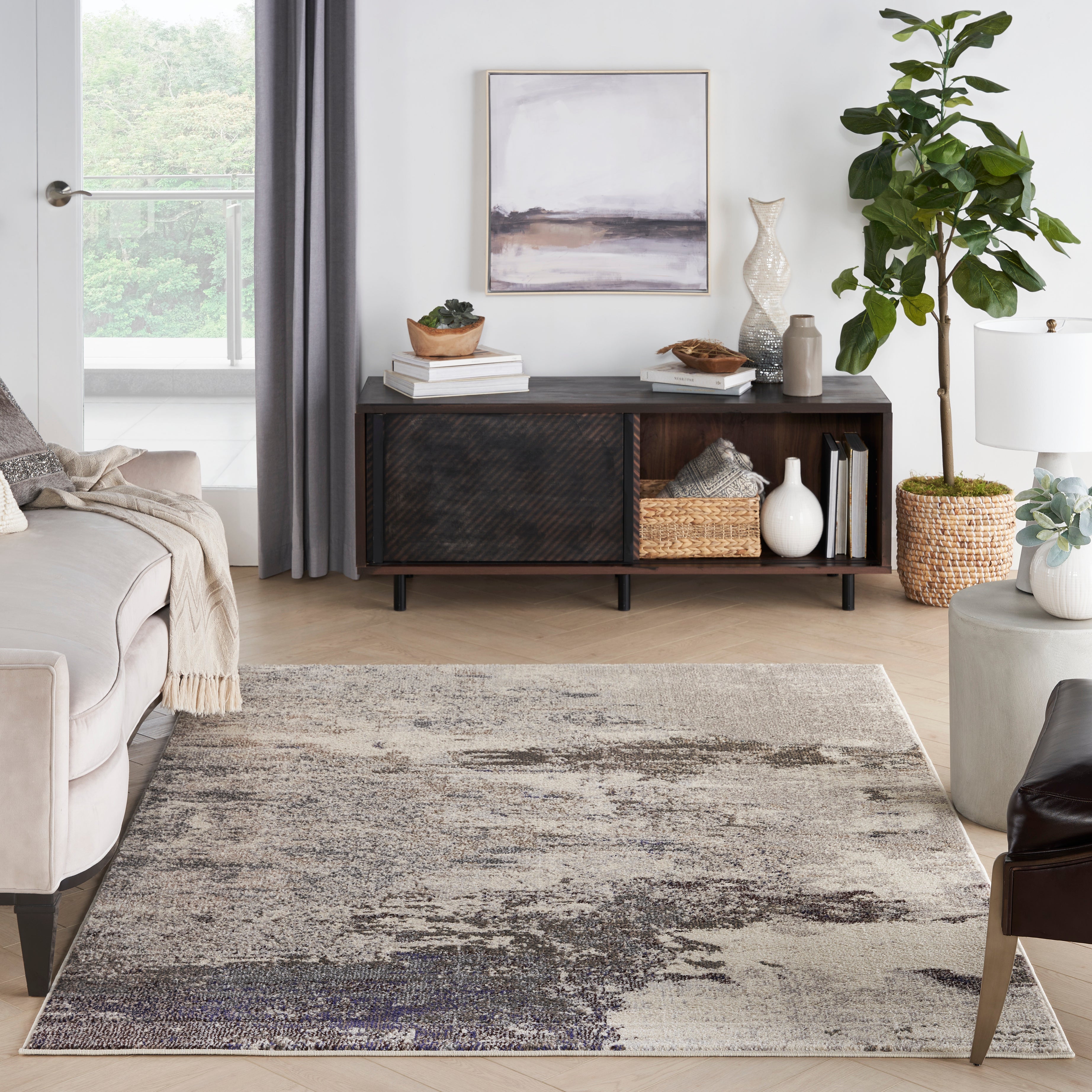 Nourison Celestial CES02 Ivory Grey Rug
